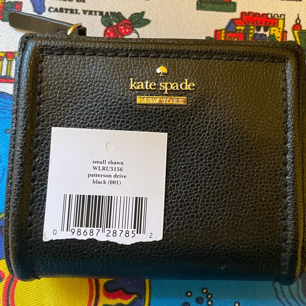 Kate Spade Small Shawn Patterson Drive Black Wallet With Coin Purse